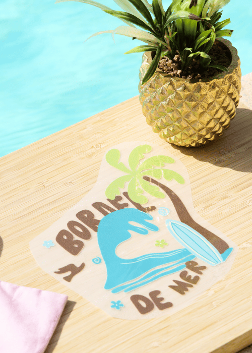 Sticker thermocollant Bordel de mer au Surf