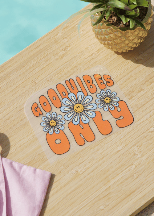 Sticker thermocollant Good Vibes Only