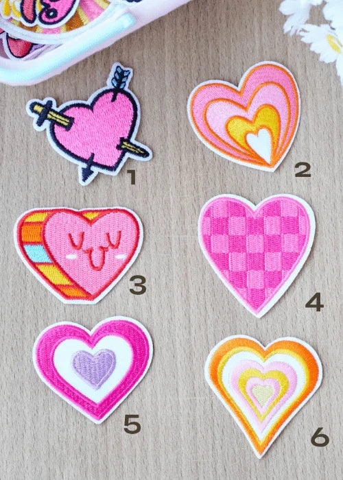 Patchs "Cœurs "Brodés
