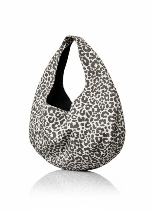 Sac hobo léopard Noir
