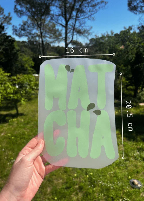 Sticker thermocollant Matcha