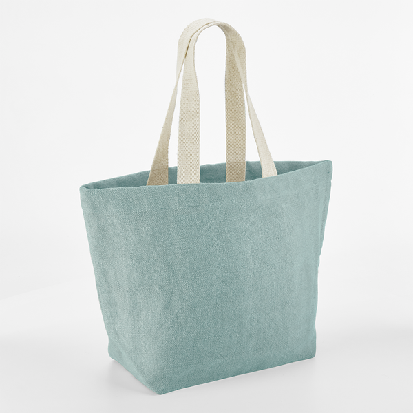 Sac de plage en toile de jute effet lavé