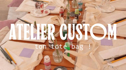 Atelier peinture sur tote bag à toulouse