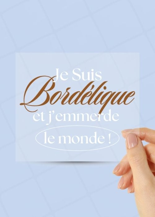 Sticker thermocollant Je suis Bordélique