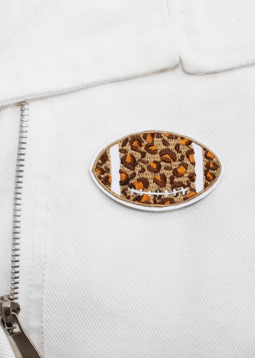 Patch thermocollant ballon rugby leopard