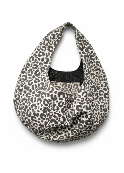 Sac hobo léopard Noir