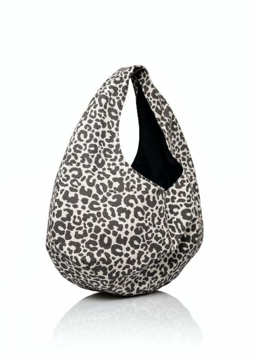 Sac hobo léopard Noir