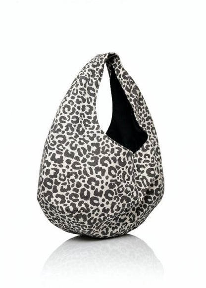 Sac hobo léopard Noir
