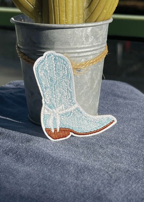 Patch thermocollant Santiags Bleu