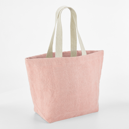 Sac de plage en toile de jute effet lavé