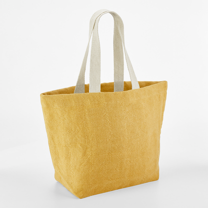 Sac de plage en toile de jute effet lavé
