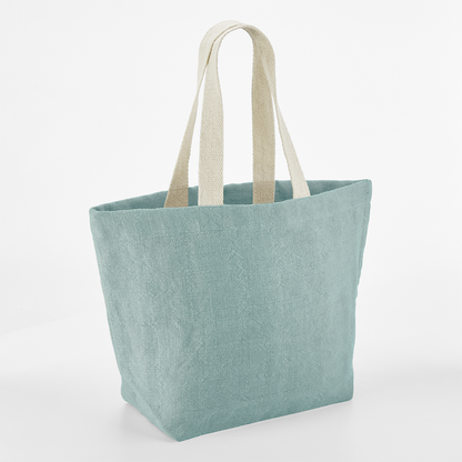 Sac de plage en toile de jute effet lavé